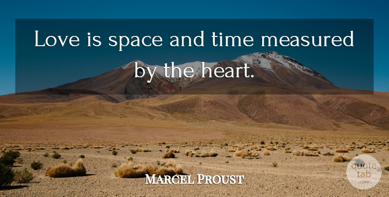Marcel Proust Quote About Missing You, True Love, Best Love: Love Is Space And Time...