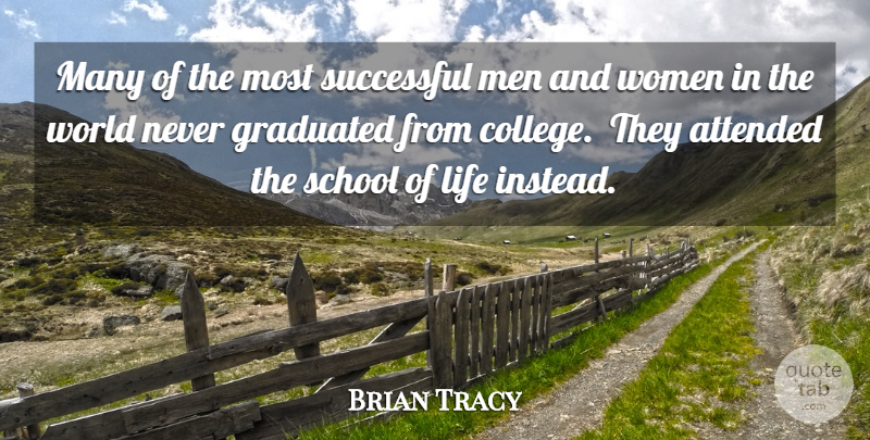 Brian Tracy Quote About Motivational, School, Successful: Many Of The Most Successful...