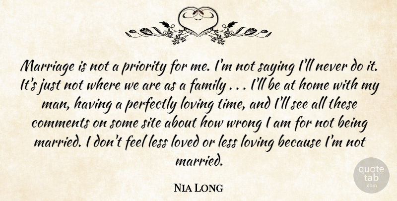 Nia Long Quote About Home, Men, Priorities: Marriage Is Not A Priority...