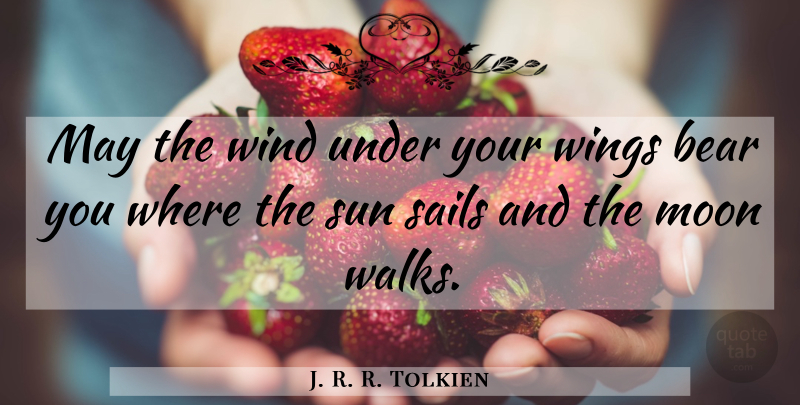 J. R. R. Tolkien Quote About Inspirational, Life, Travel: May The Wind Under Your...