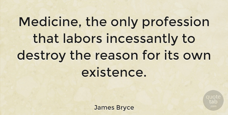 James Bryce Quote About Science, Practice Of Medicine, Medical Profession: Medicine The Only Profession That...