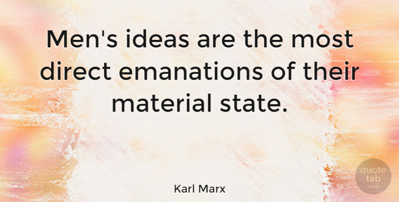 Karl Marx Quote About Philosophical, Men, Ideas: Mens Ideas Are The Most...
