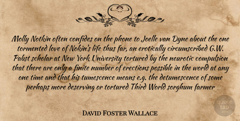 David Foster Wallace Quote About New York, Mean, Finite Number: Molly Notkin Often Confides On...