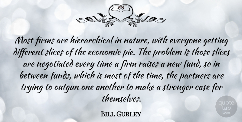 Bill Gurley Quote About Case, Economic, Firm, Nature, Partners: Most Firms Are Hierarchical In...