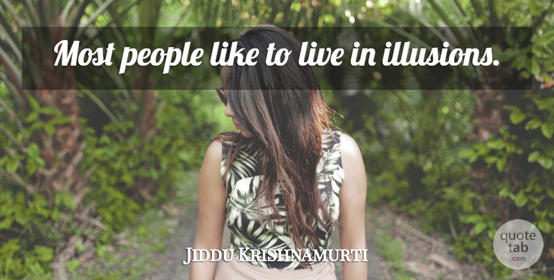 Jiddu Krishnamurti Quote About Spiritual, People, Awakening: Most People Like To Live...
