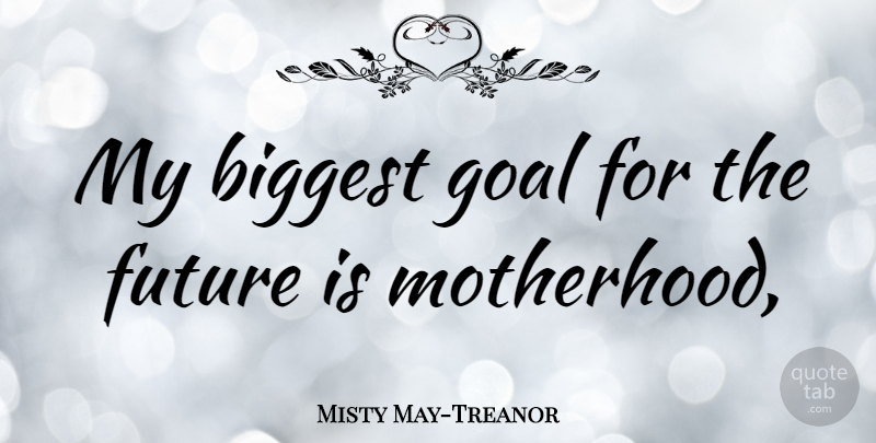 Misty May-Treanor Quote About Motherhood, Goal: My Biggest Goal For The...