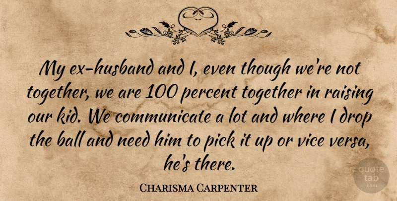Charisma Carpenter Quote About Husband, Kids, Together: My Ex Husband And I...