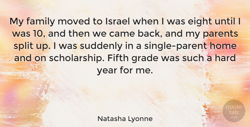 Natasha Lyonne Quote About Home, Eight, Israel: My Family Moved To Israel...