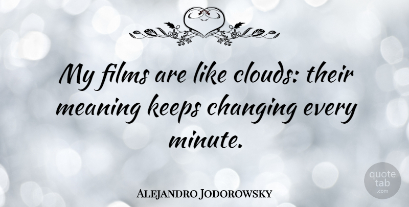 Alejandro Jodorowsky Quote About Films, Keeps: My Films Are Like Clouds...