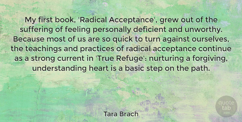 Tara Brach Quote About Strong, Book, Teaching: My First Book Radical Acceptance...