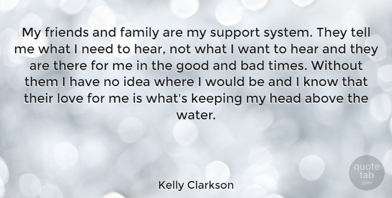 Kelly Clarkson Quote About Love, Family, Ideas: My Friends And Family Are...