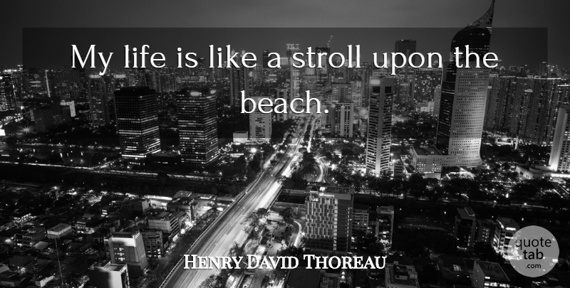 Henry David Thoreau Quote About Life, Beach, Life Is Like: My Life Is Like A...