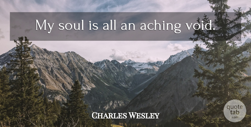 Charles Wesley Quote About Soul, Void, My Soul: My Soul Is All An...
