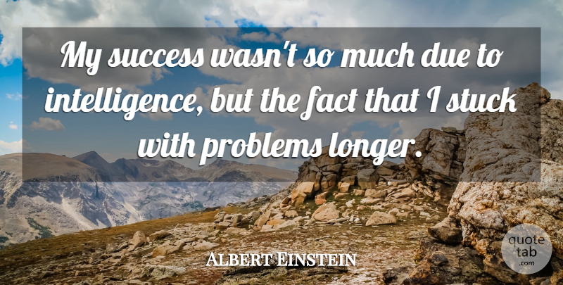 Albert Einstein Quote About Motivational, Facts, Problem: My Success Wasnt So Much...