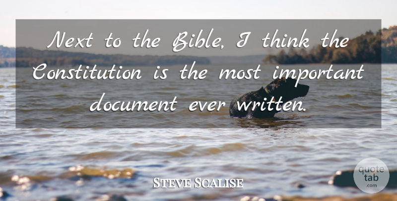 Steve Scalise Quote About Constitution: Next To The Bible I...