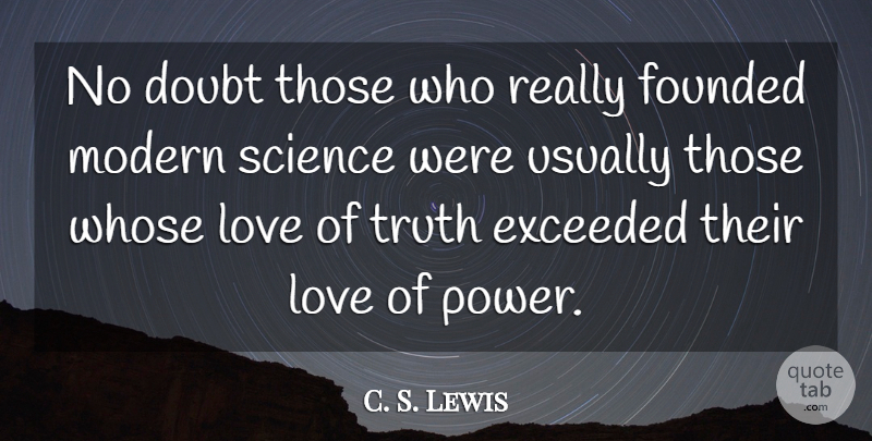 C S Lewis No Doubt Those Who Really Founded Modern Science Were Quotetab