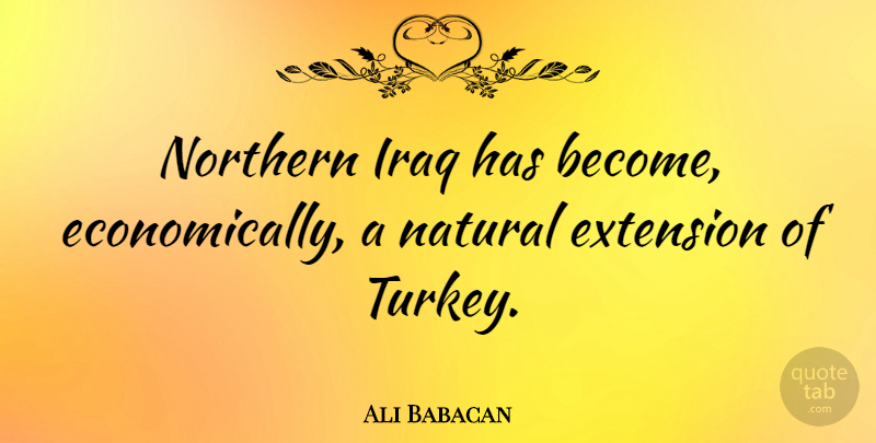 Ali Babacan Quote About Northern: Northern Iraq Has Become Economically...