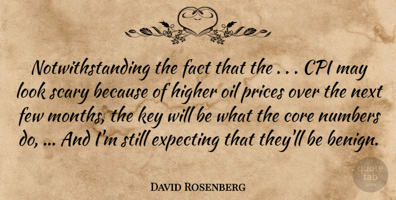David Rosenberg Quote About Core, Expecting, Fact, Few, Higher: Notwithstanding The Fact That The...