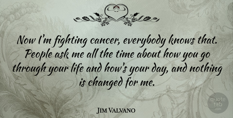 Jim Valvano Quote About Cancer, Fighting, People: Now Im Fighting Cancer Everybody...