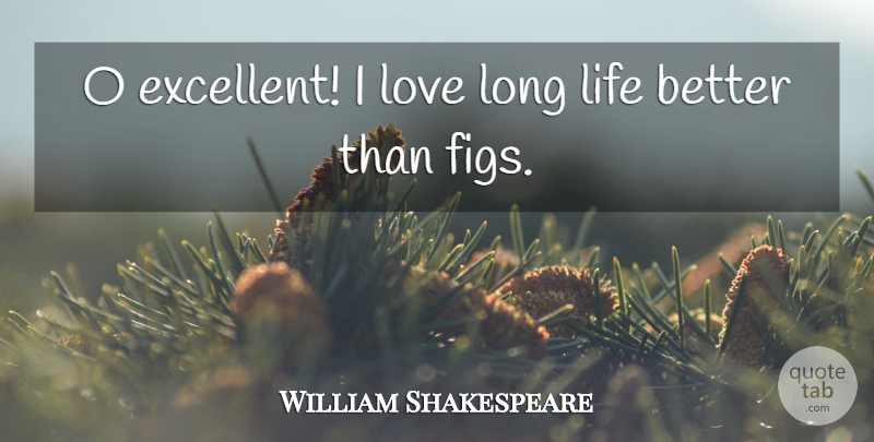 William Shakespeare Quote About Life, Long, Excellent: O Excellent I Love Long...