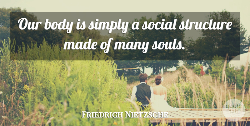 Friedrich Nietzsche Quote About Soul, Body, Social: Our Body Is Simply A...