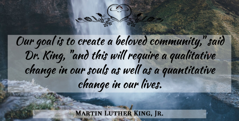 Martin Luther King, Jr. Quote About Kings, Beloved Community, Goal: Our Goal Is To Create...