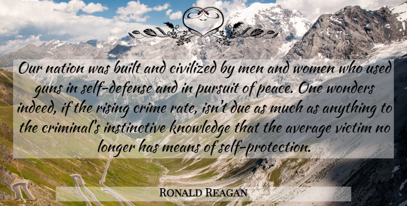 Ronald Reagan Quote About Mean, Gun, Men: Our Nation Was Built And...