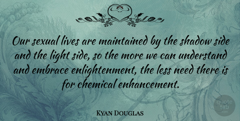 Kyan Douglas Quote About Light, Shadow, Needs: Our Sexual Lives Are Maintained...