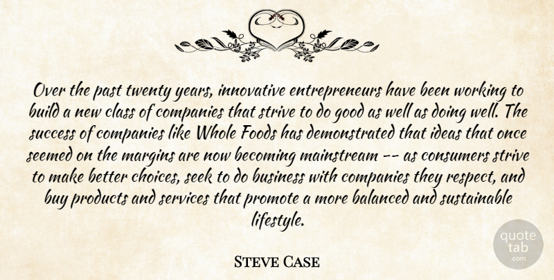 Steve Case Quote About Balanced, Becoming, Build, Business, Buy: Over The Past Twenty Years...