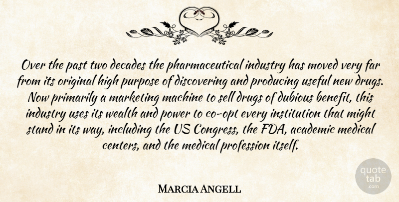 Marcia Angell Quote About Past, Fda, Two: Over The Past Two Decades...