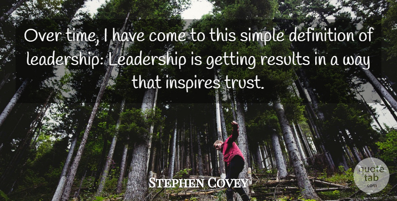 Stephen Covey Quote About Motivational, Simple, Inspire: Over Time I Have Come...