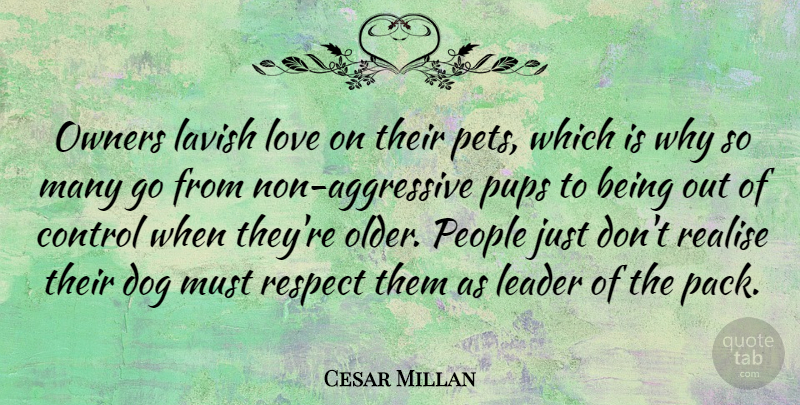 Cesar Millan Quote About Dog, People, Leader: Owners Lavish Love On Their...