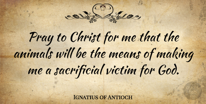 Ignatius of Antioch Quote About Christ, God, Means, Pray: Pray To Christ For Me...