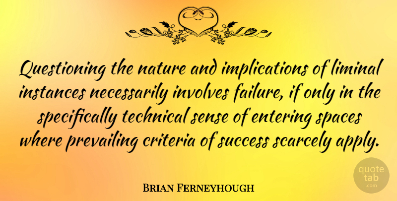 Brian Ferneyhough Quote About Space, Entering, Prevailing: Questioning The Nature And Implications...