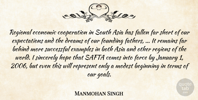 Manmohan Singh Quote About Asia, Beginning, Behind, Both, Cooperation: Regional Economic Cooperation In South...