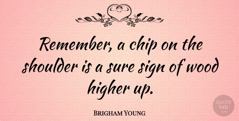 Brigham Young Quote About Forgiveness, Attitude, Opportunity: Remember A Chip On The...