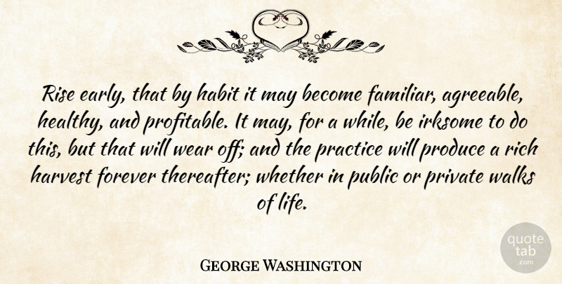 George Washington Quote About Morning, Healthy, May: Rise Early That By Habit...