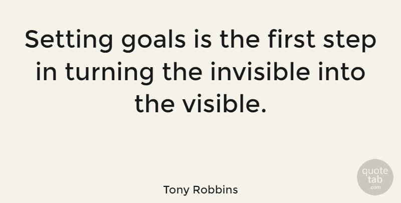 Tony Robbins Quote About Inspirational, Motivational, Powerful: Setting Goals Is The First...