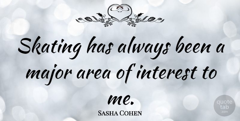 Sasha Cohen Quote About Sports, Skating, Interest: Skating Has Always Been A...