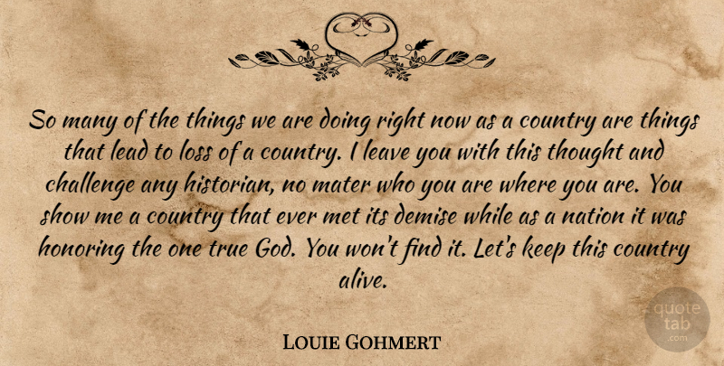 Louie Gohmert Quote About Country, Loss, Evil: So Many Of The Things...