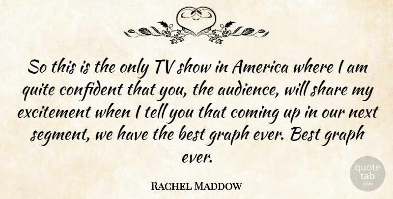 Rachel Maddow Quote About America, Best, Coming, Confident, Graph: So This Is The Only...