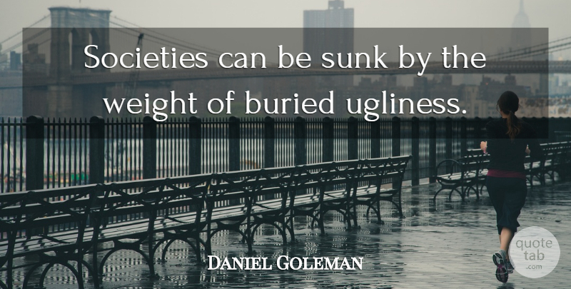 Daniel Goleman Quote About Peace, War, Weight: Societies Can Be Sunk By...