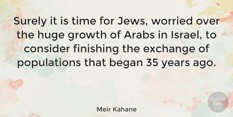 Meir Kahane Quote About Israel, Years, Growth: Surely It Is Time For...