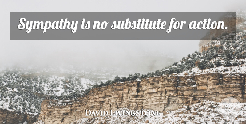 David Livingstone Quote About Missionary, Action, Motto: Sympathy Is No Substitute For...
