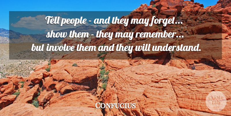 Confucius Quote About People, May, Remember: Tell People And They May...