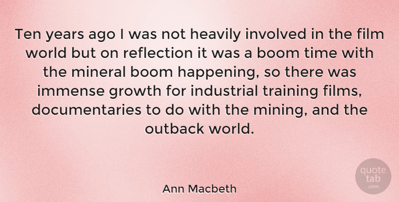 Ann Macbeth Quote About Reflection, Years, Training: Ten Years Ago I Was...