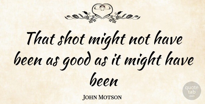 John Motson Quote About Soccer, Might, Shots: That Shot Might Not Have...