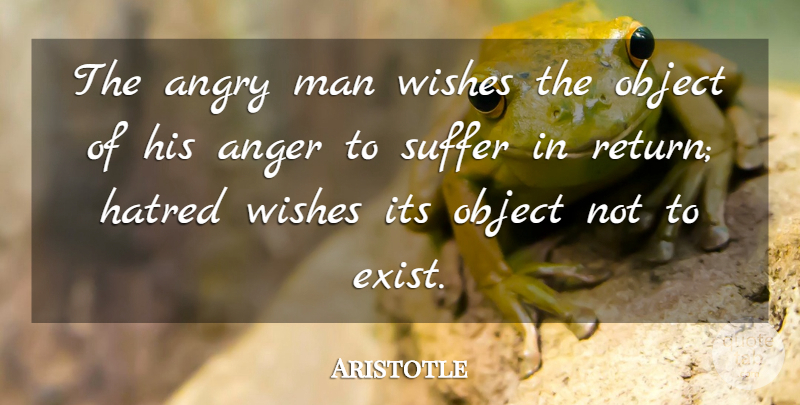 Aristotle Quote About Men, Angry Man, Hatred: The Angry Man Wishes The...
