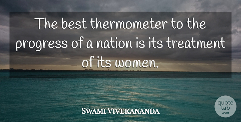 Swami Vivekananda Quote About Progress, Treatment, Thermometers: The Best Thermometer To The...