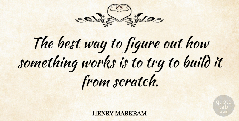 Henry Markram Quote About Best, Works: The Best Way To Figure...